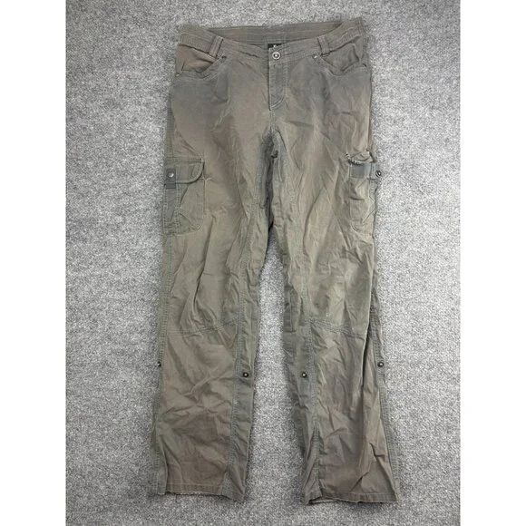 Kuhl Legendary Cargo Pants Womens 10 Brown Convertible Hiking Outdoor Trail - Picture 1 of 12